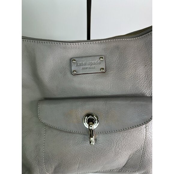 Kate Spade New York Leather Front Pocket Shoulder Handbag Purse Tan - Picture 2 of 11